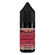 Elux Legend Nic Salt 10ml E-Liquid in raspberry peach Flavor, a smooth 50/50 VG/PG nicotine salt e-liquid available in 10mg and 20mg strengths.